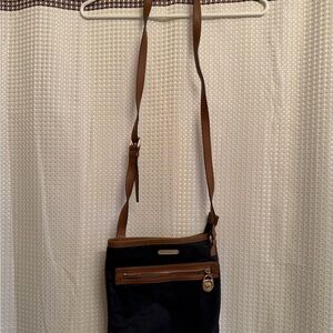 Michael Kors Black and Tan Shoulder Bag